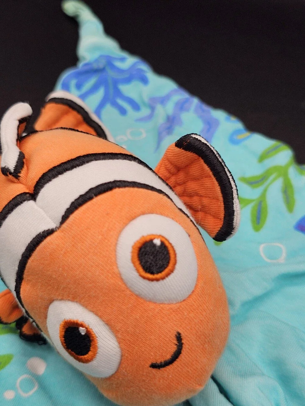 Little Sleepies Disney Nemo Little Fin Clown Fish Lovey Plush Blankie Cotton